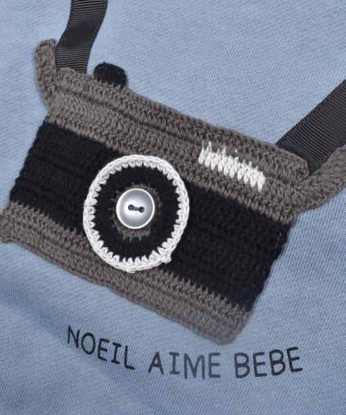 Noeil aime BeBe(ノイユ　エーム　べべ)/かぎ針編み 立体 カメラ モチーフ トレーナー (80~130cm)/img08