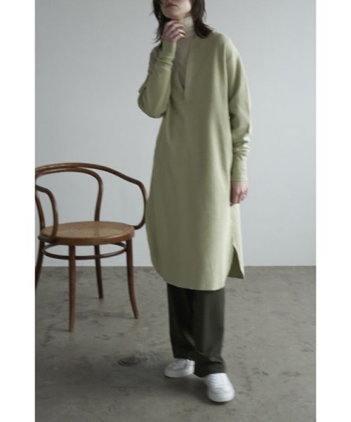 CLANE(クラネ)/TWIST RIB HENRY NECK LONG TOPS/img02