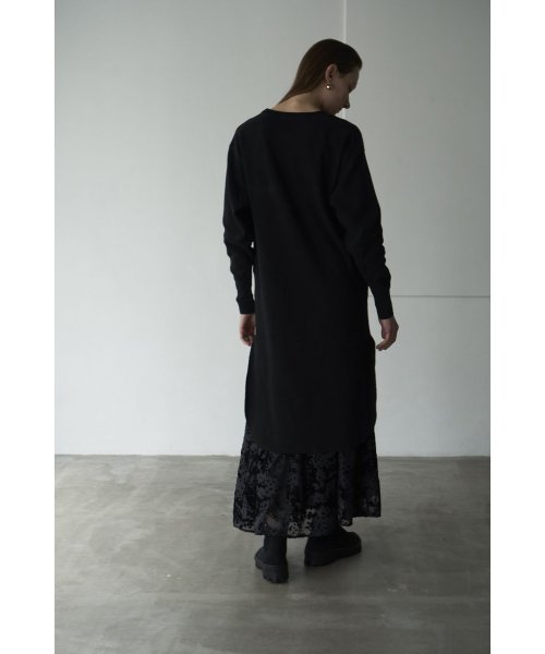 CLANE(クラネ)/TWIST RIB HENRY NECK LONG TOPS/img05