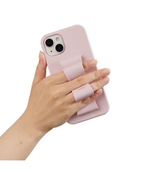 LANVIN en Bleu(Smartphone case)(ランバンオンブルー（スマホケース）)/Slim Wrap Case Stand & Ring Ribbon for iPhone 14 [ Sakura Pink ]/img06