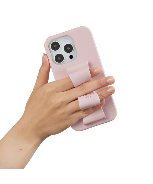 LANVIN en Bleu(Smartphone case)(ランバンオンブルー（スマホケース）)/Slim Wrap Case Stand & Ring Ribbon for iPhone 14 Pro [ Sakura Pink ]/img06