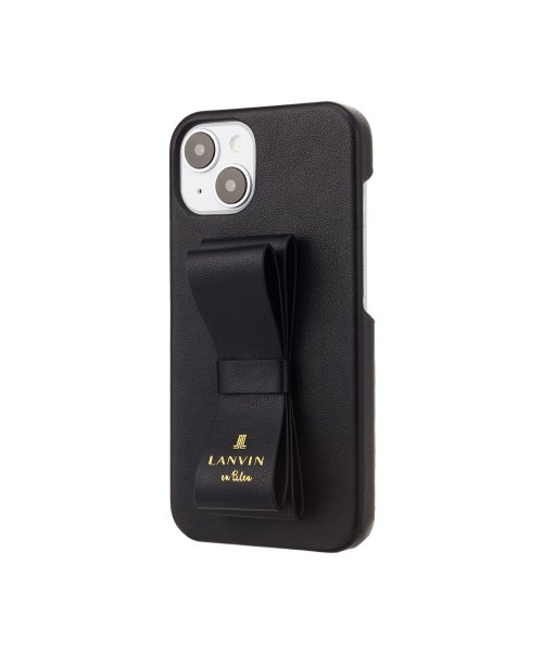 LANVIN en Bleu(Smartphone case)(ランバンオンブルー（スマホケース）)/Slim Wrap Case Stand & Ring Ribbon for iPhone 14 [ Black ]/img01