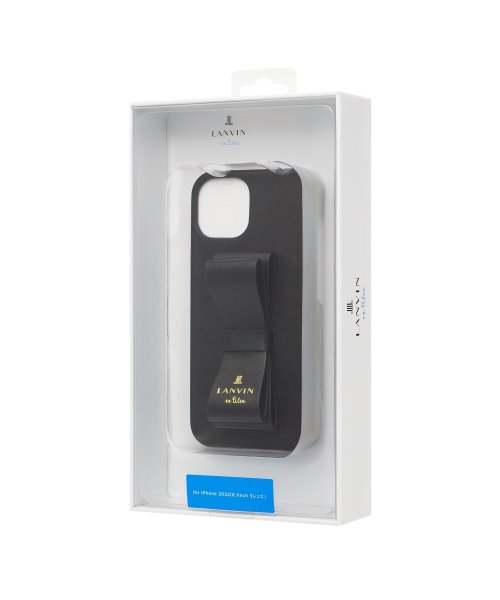 LANVIN en Bleu(Smartphone case)(ランバンオンブルー（スマホケース）)/Slim Wrap Case Stand & Ring Ribbon for iPhone 14 [ Black ]/img07
