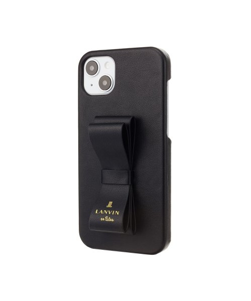 LANVIN en Bleu(Smartphone case)(ランバンオンブルー（スマホケース）)/Slim Wrap Case Stand & Ring Ribbon for iPhone 14 Plus [ Black ]/img01