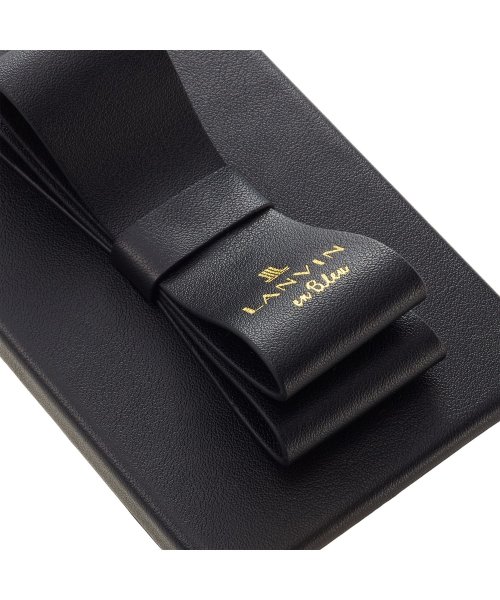 LANVIN en Bleu(Smartphone case)(ランバンオンブルー（スマホケース）)/Slim Wrap Case Stand & Ring Ribbon for iPhone 14 Plus [ Black ]/img05