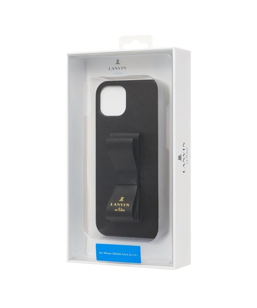 LANVIN en Bleu(Smartphone case)(ランバンオンブルー（スマホケース）)/Slim Wrap Case Stand & Ring Ribbon for iPhone 14 Plus [ Black ]/img07