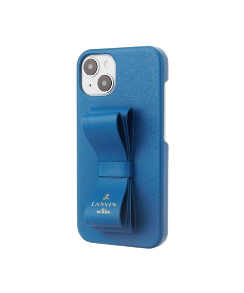 LANVIN en Bleu(Smartphone case)(ランバンオンブルー（スマホケース）)/Slim Wrap Case Stand & Ring Ribbon for iPhone 14 [ Navy ]/img01