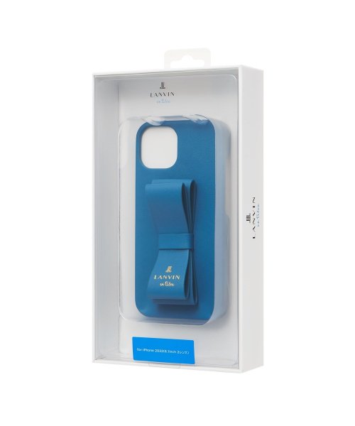 LANVIN en Bleu(Smartphone case)(ランバンオンブルー（スマホケース）)/Slim Wrap Case Stand & Ring Ribbon for iPhone 14 [ Navy ]/img07
