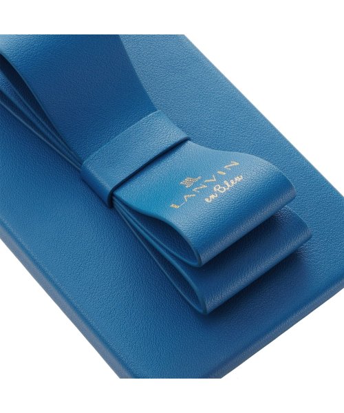 LANVIN en Bleu(Smartphone case)(ランバンオンブルー（スマホケース）)/Slim Wrap Case Stand & Ring Ribbon for iPhone 14 Pro [ Navy ]/img05