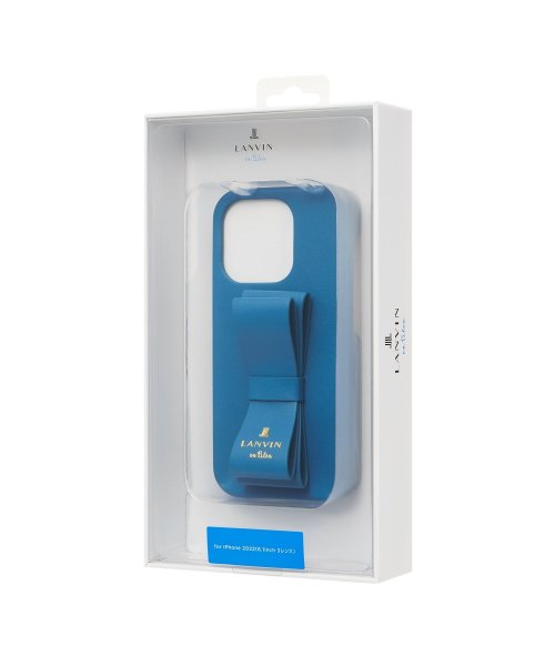 LANVIN en Bleu(Smartphone case)(ランバンオンブルー（スマホケース）)/Slim Wrap Case Stand & Ring Ribbon for iPhone 14 Pro [ Navy ]/img07