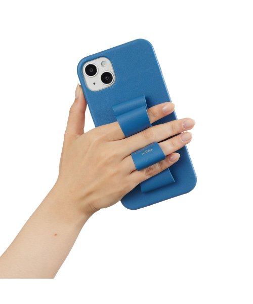 LANVIN en Bleu(Smartphone case)(ランバンオンブルー（スマホケース）)/Slim Wrap Case Stand & Ring Ribbon for iPhone 14 Plus [ Navy ]/img06