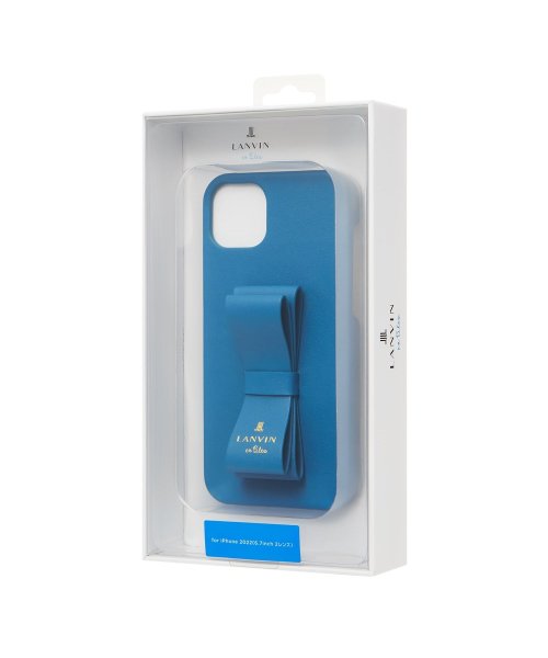 LANVIN en Bleu(Smartphone case)(ランバンオンブルー（スマホケース）)/Slim Wrap Case Stand & Ring Ribbon for iPhone 14 Plus [ Navy ]/img07