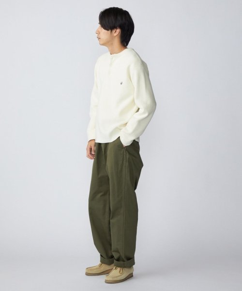 SHIPS MEN(シップス　メン)/*SHIPS: 〈手洗い可能〉 ワンポイント ロゴ ミラノリブ ヘンリーネック ニット/img05