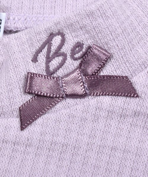 BeBe(ベベ)/ハリヌキ テレコ プチ ネック Tシャツ (90~150cm)/img07