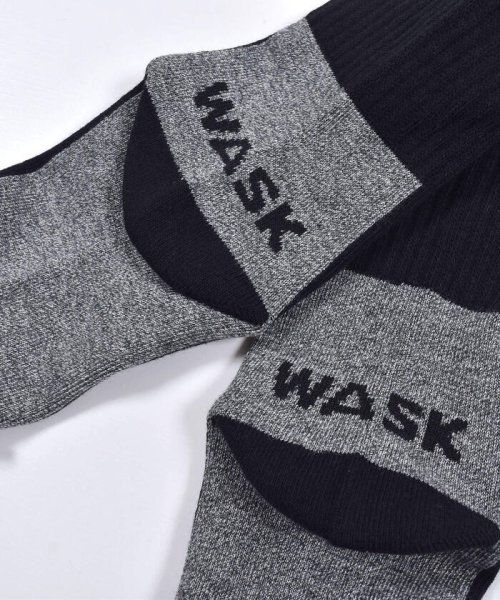 WASK(ワスク)/無地+ロゴ柄 2P ソックス (15－24cm)/img09