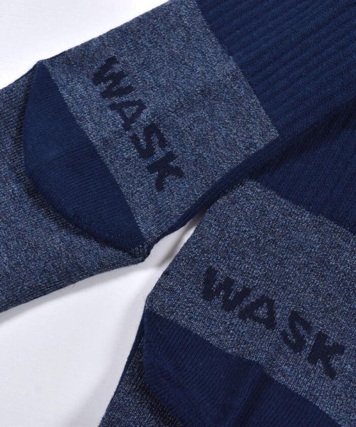 WASK(ワスク)/無地+ロゴ柄 2P ソックス (15－24cm)/img15