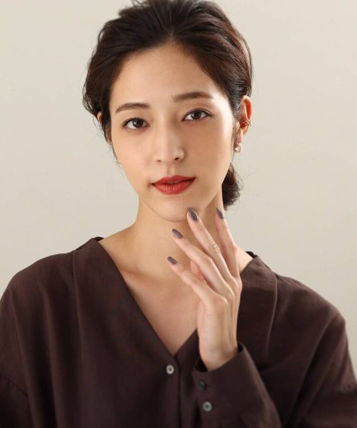 K10パールダブルロウ フープピアス 