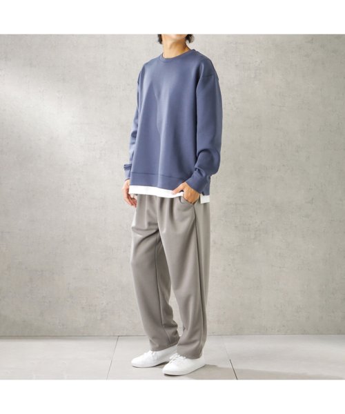 MAC HOUSE(men)(マックハウス（メンズ）)/URBAN COLLECTION アーバンコレクション ポンチ素材 カットワイドパンツ F51325DM/img03