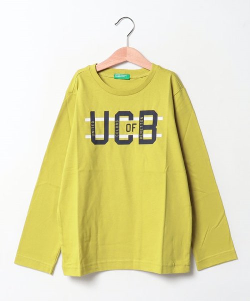 BENETTON (UNITED COLORS OF BENETTON BOYS)(ユナイテッド　カラーズ　オブ　ベネトン　ボーイズ)/【GREEN B】キッズロゴプリント長袖Tシャツ・カットソーB/img13