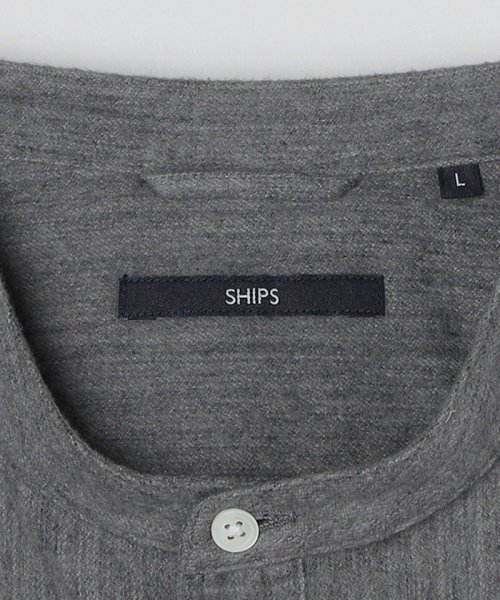 SHIPS MEN(シップス　メン)/SHIPS: リラックスフィット バンドカラー ネルシャツ/img23