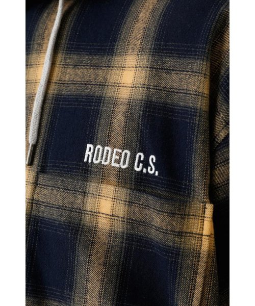 RODEO CROWNS WIDE BOWL(ロデオクラウンズワイドボウル)/フード付きオンブレーチェックシャツ/img06