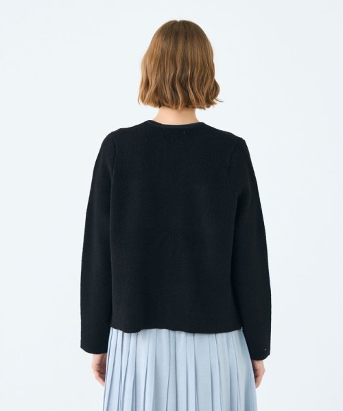 ウールナイロンブークレー フロントオープンカーディガン ウールナイロンブークレー フロントオープンカーディガン B1848742966(14300円)