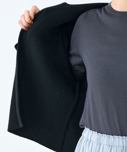 ウールナイロンブークレー フロントオープンカーディガン ウールナイロンブークレー フロントオープンカーディガン B1848742966(14300円)