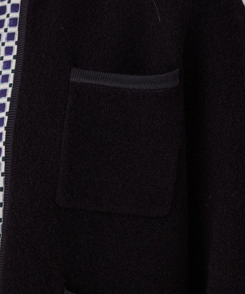 ウールナイロンブークレー フロントオープンカーディガン ウールナイロンブークレー フロントオープンカーディガン B1848742966(14300円)