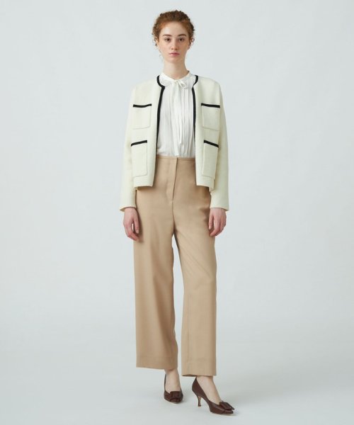 ウールナイロンブークレー フロントオープンカーディガン ウールナイロンブークレー フロントオープンカーディガン B1848742966(14300円)