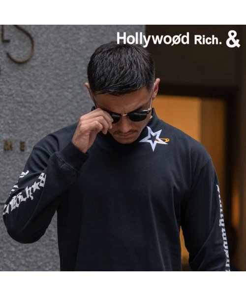SB Select(エスビーセレクト)/Hollywood rich.& モックネック刺繍長袖クルーTシャツ/img14