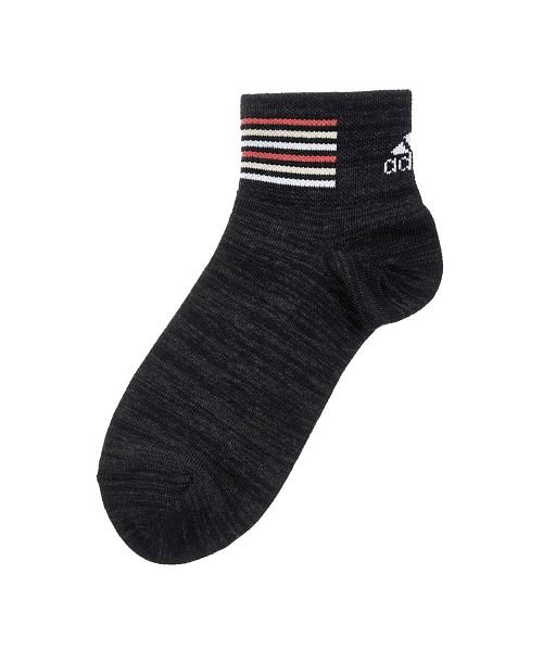 adidas(adidas)/福助 公式 靴下 レディース adidas(アディダス) バックボーダー 底パイル ショート丈 3足組 3234－10k<br>23－25cm その他 婦人 女/img02