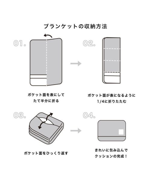 Wpc．(Wpc．)/【Wpc.公式】クッションブランケット4way 膝掛け ポンチョ 腰巻き クッション 洗濯可能/img07