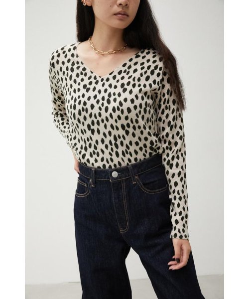 AZUL by moussy(アズールバイマウジー)/NUDIE 2WAY LEOPARD KNITII/img13