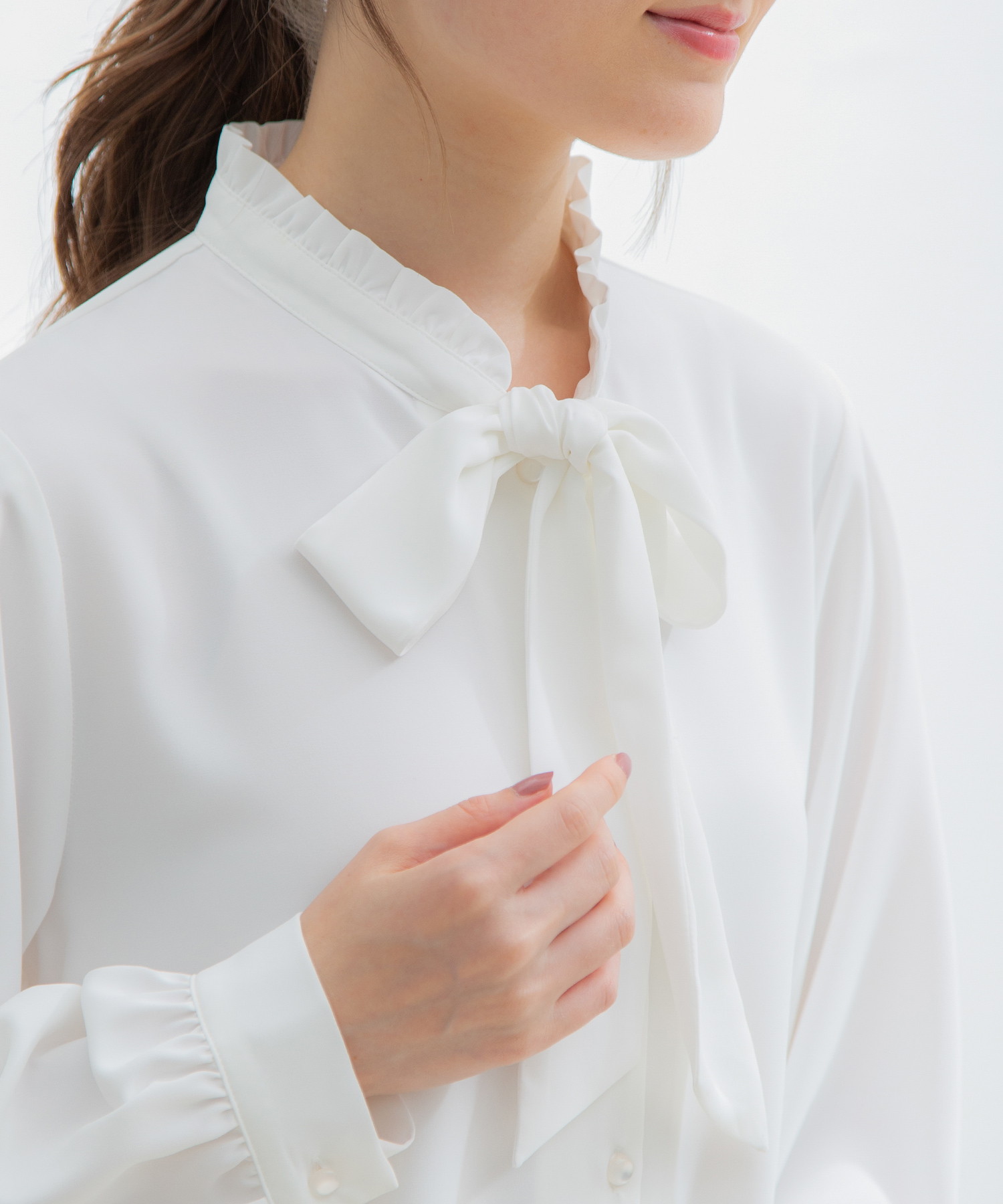 全てのアイテム フォクシー ボウタイ リボン ブラウス シャツ/ブラウス