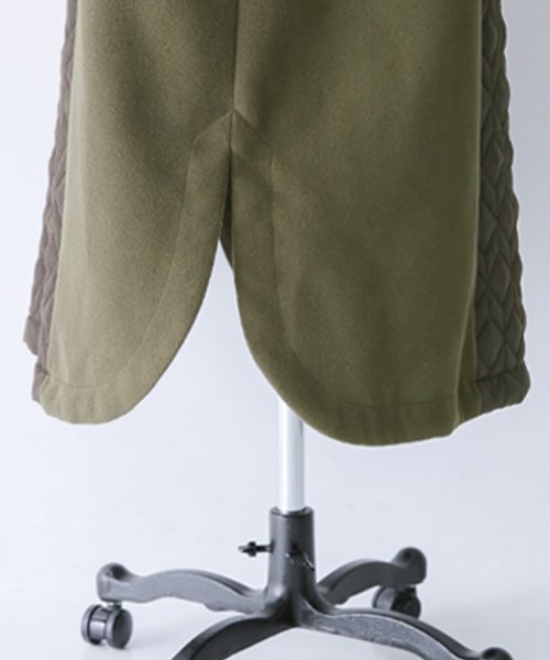 『異素材キルティングコート＆ボアベストセット』 