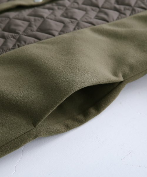 『異素材キルティングコート＆ボアベストセット』 