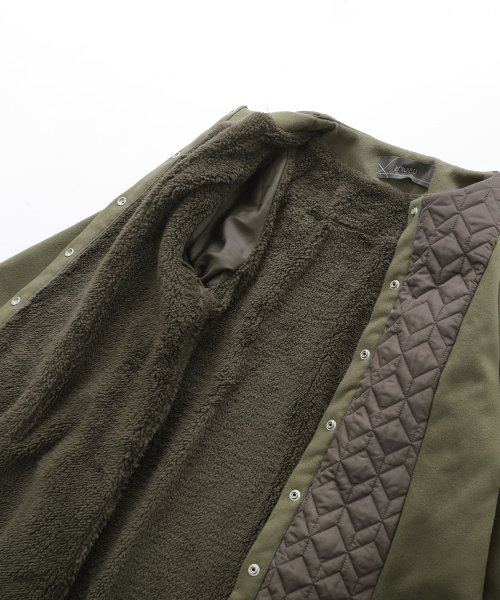 『異素材キルティングコート＆ボアベストセット』 