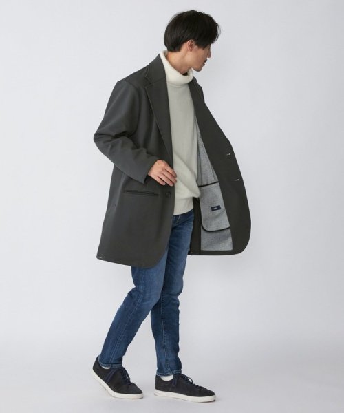 SHIPS: ダウンファブリック ストレッチ ハーフコート (チェスターコート) ストレッチ 品番 セットアップ対応 身長 やせ型/普段サイズ チェスターコート ハーフコート コーデュロイ 170cm/体重 53kg/体型 177cm/体重 62kg/体型