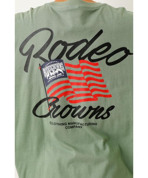 RODEO CROWNS WIDE BOWL(ロデオクラウンズワイドボウル)/メンズバックUSフラッグロゴL/STシャツ/img10