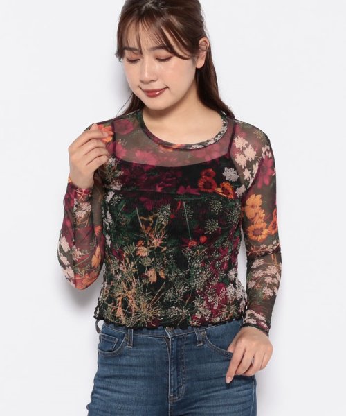 Desigual(デシグアル)/小花プリント チュールTシャツ/img05