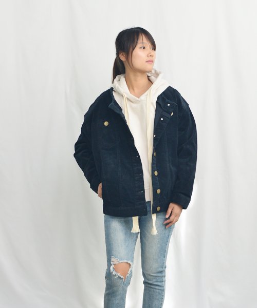 ARGO TOKYO(アルゴトウキョウ)/Corduroy no collar over jacket 21025　コーデユロイジャケット　ノーカラージャケット　オーバージャケット　ライトアウター/img21