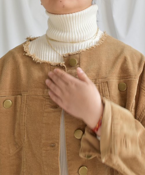 ARGO TOKYO(アルゴトウキョウ)/Corduroy no collar over jacket 21025　コーデユロイジャケット　ノーカラージャケット　オーバージャケット　ライトアウター/img34