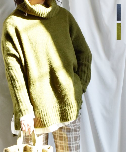 ARGO TOKYO(アルゴトウキョウ)/Color turtleneck knit addition 25105　カラータートルネックニット　タートルネック　ニットトップス　モヘアニット　トップス　あ/img01