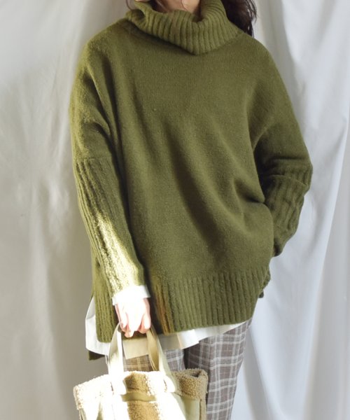 ARGO TOKYO(アルゴトウキョウ)/Color turtleneck knit addition 25105　カラータートルネックニット　タートルネック　ニットトップス　モヘアニット　トップス　あ/img03