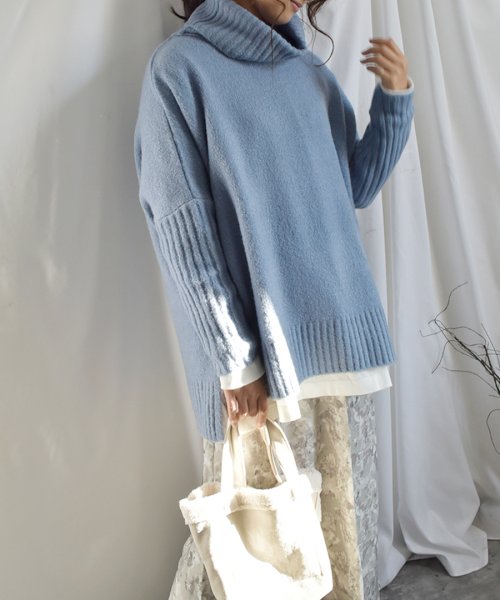 ARGO TOKYO(アルゴトウキョウ)/Color turtleneck knit addition 25105　カラータートルネックニット　タートルネック　ニットトップス　モヘアニット　トップス　あ/img07