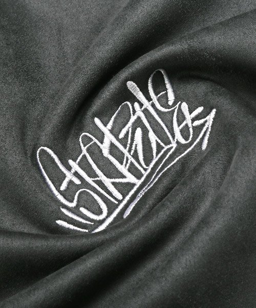LUXSTYLE(ラグスタイル)/ネックレス付きフェイクスウェードトレーナー/トレーナー メンズ フェイクスウェード ネックレス付き 刺繍 ロゴ/img19