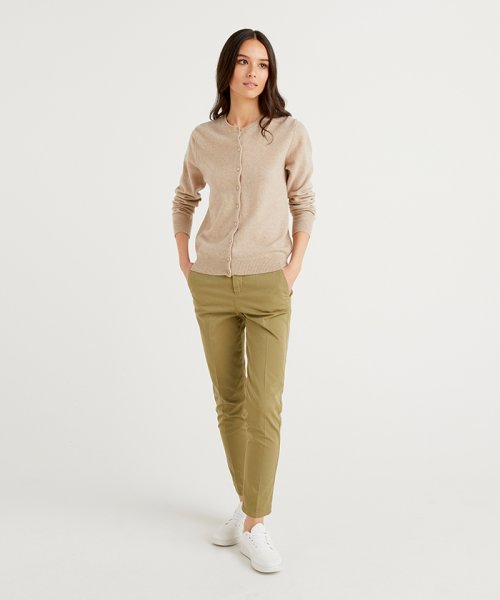 BENETTON (women)(ベネトン（レディース）)/ヴァージンウール100％クルーネックカーディガン/img50