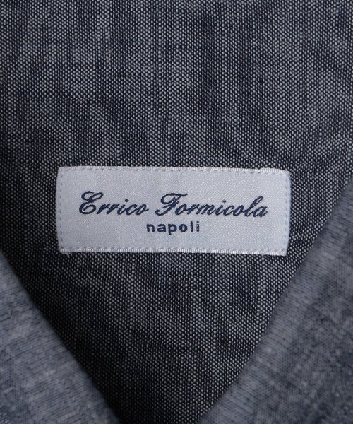 SHIPS MEN(シップス　メン)/Errico Formicola: ハンフリータブカラー ブラック シャンブレー シャツ/img05