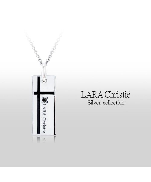 LARA Christie(ララクリスティー)/ララクリスティー ネックレス メンズ シルバー ノーブル クロス BLACK Label p3051－b/img03