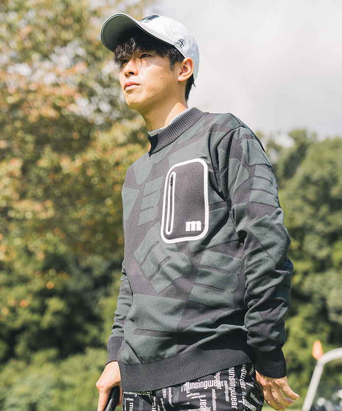 ENVOY/エンボイ』EーAIRリフレクションmロゴジャカードモックネック